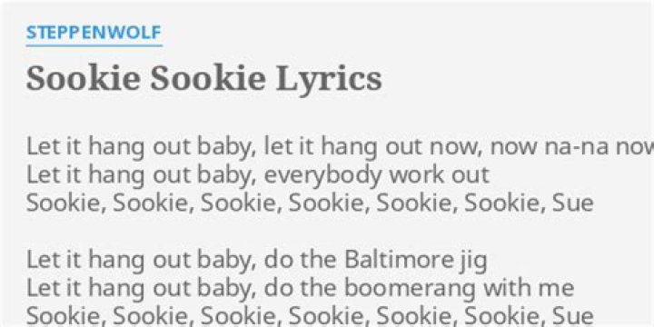 Ah sookie sookie lyrics