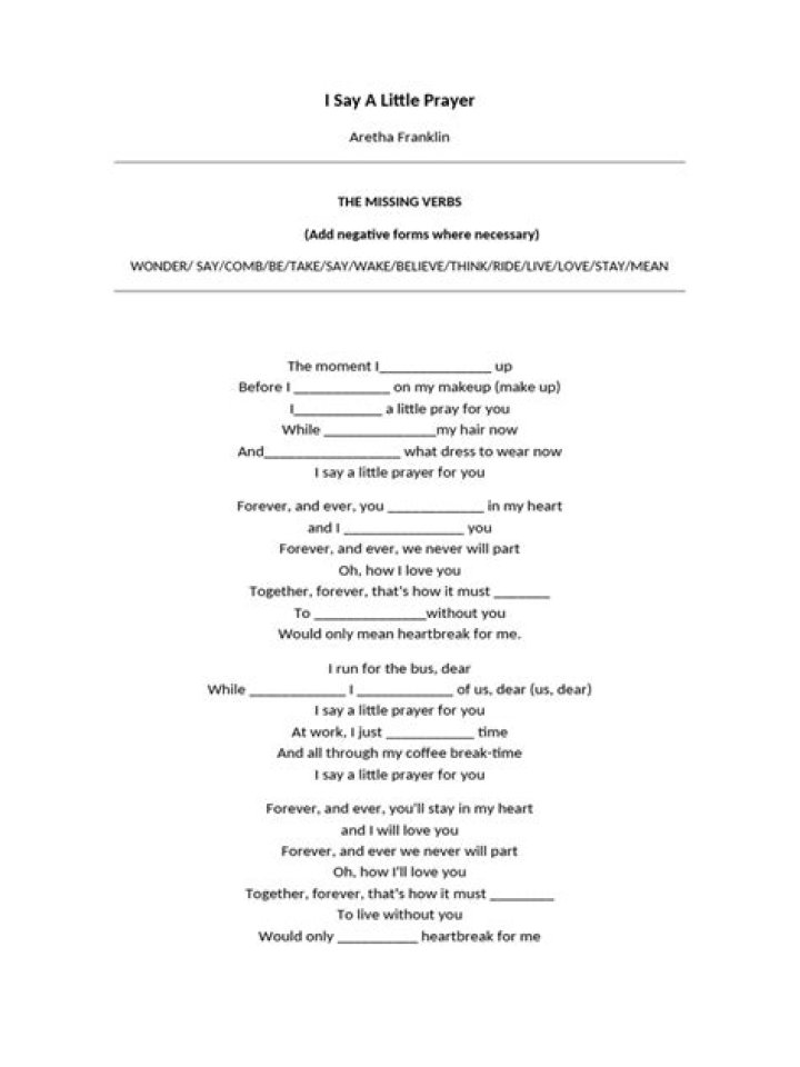 Dionne Warwick I Say A Little Prayer Lyrics English Translation