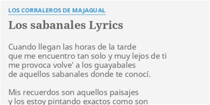 Los Corraleros Los Sabanales Lyrics English Translation