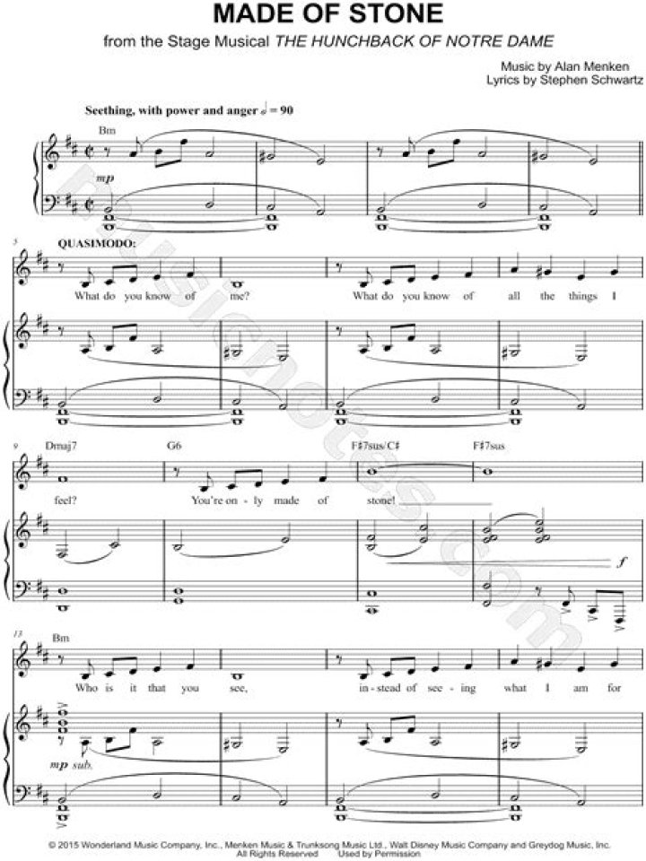 Made of stone hunchback of notre dame lyrics