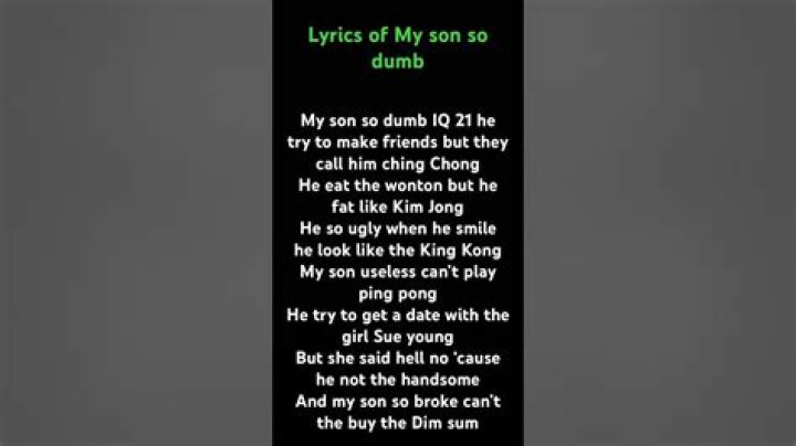 My son so dumb iq 21 lyrics lyrics