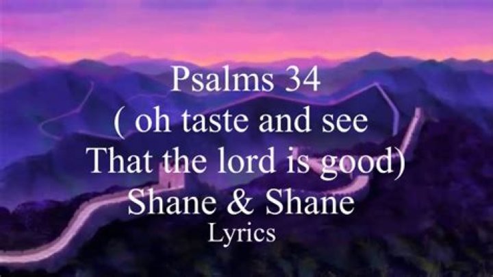 Taste and see that the lord is good lyrics