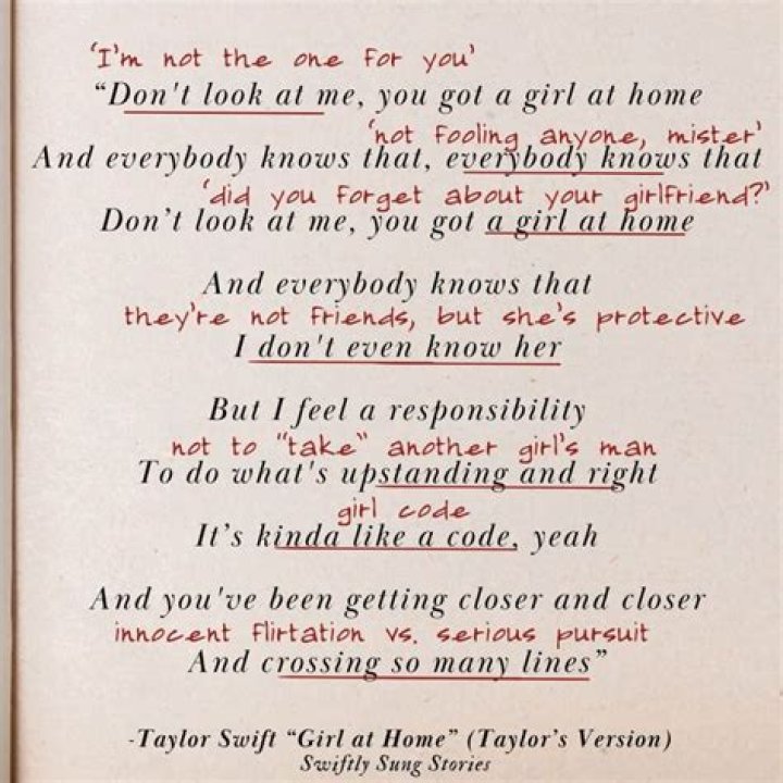 Taylor Swift - Girl At Home Lyrics Meaning